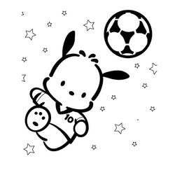 Dessin à colorier: Pochacco (Personnages de dessins animés) #220091 - Coloriages à Imprimer Gratuits