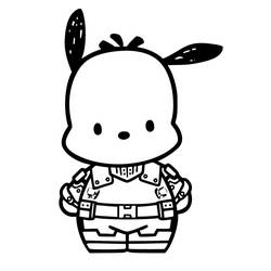 Dessin à colorier: Pochacco (Personnages de dessins animés) #220093 - Coloriages à Imprimer Gratuits