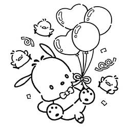 Dessin à colorier: Pochacco (Personnages de dessins animés) #220094 - Coloriages à Imprimer Gratuits
