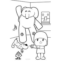 Dessin à colorier: Pocoyo (Personnages de dessins animés) #195227 - Coloriages à Imprimer Gratuits