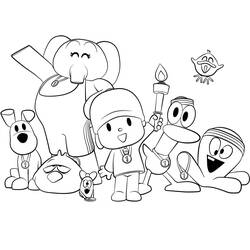Dessin à colorier: Pocoyo (Personnages de dessins animés) #195237 - Coloriages à Imprimer Gratuits