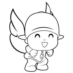 Dessin à colorier: Pocoyo (Personnages de dessins animés) #195239 - Coloriages à Imprimer Gratuits