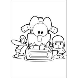 Dessin à colorier: Pocoyo (Personnages de dessins animés) #195248 - Coloriages à Imprimer Gratuits