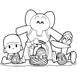 Dessin à colorier: Pocoyo (Personnages de dessins animés) #195253 - Coloriages à Imprimer Gratuits