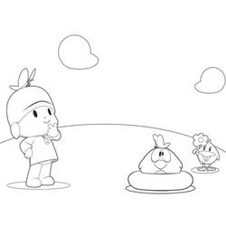 Dessin à colorier: Pocoyo (Personnages de dessins animés) #195254 - Coloriages à Imprimer Gratuits