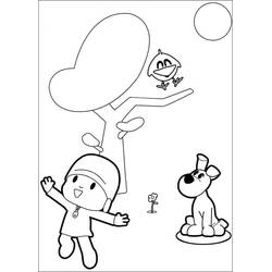 Dessin à colorier: Pocoyo (Personnages de dessins animés) #195256 - Coloriages à Imprimer Gratuits
