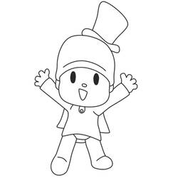 Dessin à colorier: Pocoyo (Personnages de dessins animés) #195258 - Coloriages à Imprimer Gratuits