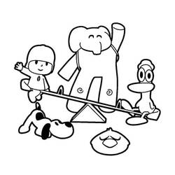 Dessin à colorier: Pocoyo (Personnages de dessins animés) #195265 - Coloriages à Imprimer Gratuits