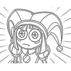 Dessin à colorier: Pomni (Personnages de dessins animés) #218253 - Coloriages à Imprimer Gratuits