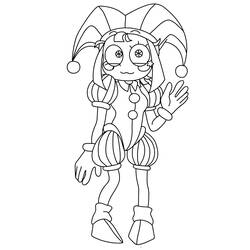 Dessin à colorier: Pomni (Personnages de dessins animés) #218256 - Coloriages à Imprimer Gratuits