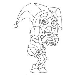 Dessin à colorier: Pomni (Personnages de dessins animés) #218259 - Coloriages à Imprimer Gratuits