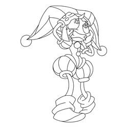 Dessin à colorier: Pomni (Personnages de dessins animés) #218260 - Coloriages à Imprimer Gratuits