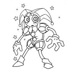 Dessin à colorier: Pomni (Personnages de dessins animés) #218261 - Coloriages à Imprimer Gratuits