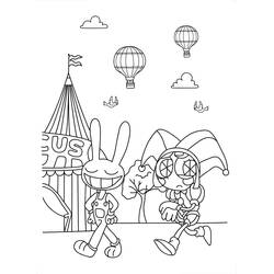 Dessin à colorier: Pomni (Personnages de dessins animés) #218263 - Coloriages à Imprimer Gratuits