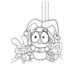 Dessin à colorier: Pomni (Personnages de dessins animés) #218267 - Coloriages à Imprimer Gratuits