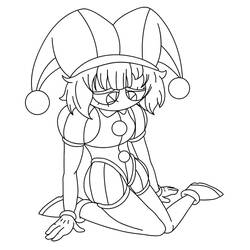 Dessin à colorier: Pomni (Personnages de dessins animés) #218269 - Coloriages à Imprimer Gratuits