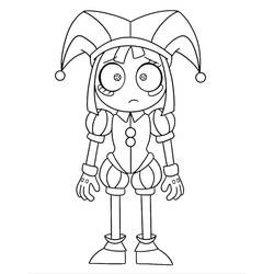 Dessin à colorier: Pomni (Personnages de dessins animés) #218270 - Coloriages à Imprimer Gratuits