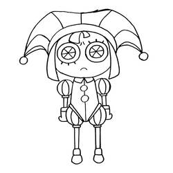 Dessin à colorier: Pomni (Personnages de dessins animés) #218271 - Coloriages à Imprimer Gratuits