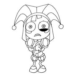 Dessin à colorier: Pomni (Personnages de dessins animés) #218272 - Coloriages à Imprimer Gratuits