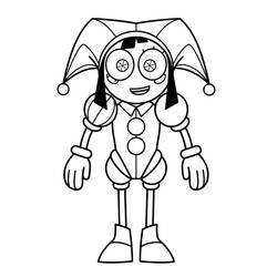 Dessin à colorier: Pomni (Personnages de dessins animés) #218273 - Coloriages à Imprimer Gratuits
