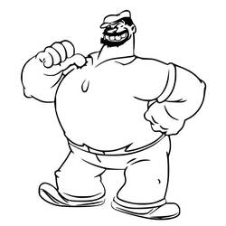 Dessin à colorier: Popeye (Personnages de dessins animés) #205935 - Coloriages à Imprimer Gratuits