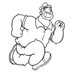 Dessin à colorier: Popeye (Personnages de dessins animés) #205937 - Coloriages à Imprimer Gratuits
