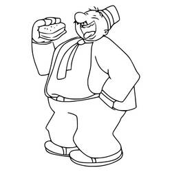 Dessin à colorier: Popeye (Personnages de dessins animés) #205945 - Coloriages à Imprimer Gratuits