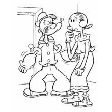 Dessin à colorier: Popeye (Personnages de dessins animés) #84714 - Coloriages à Imprimer Gratuits