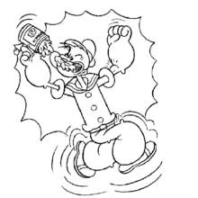 Dessin à colorier: Popeye (Personnages de dessins animés) #84715 - Coloriages à Imprimer Gratuits