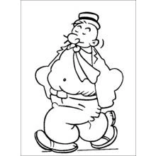 Dessin à colorier: Popeye (Personnages de dessins animés) #84725 - Coloriages à Imprimer Gratuits