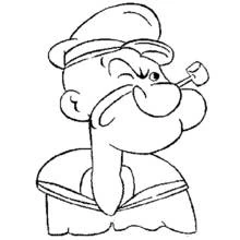 Dessin à colorier: Popeye (Personnages de dessins animés) #84729 - Coloriages à Imprimer Gratuits