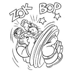 Dessin à colorier: Popeye (Personnages de dessins animés) #84731 - Coloriages à Imprimer Gratuits