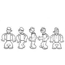 Dessin à colorier: Popeye (Personnages de dessins animés) #84735 - Coloriages à Imprimer Gratuits
