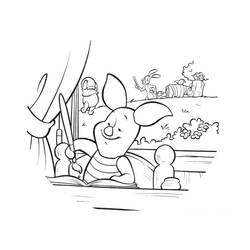 Dessin à colorier: Porcinet (Personnages de dessins animés) #209498 - Coloriages à Imprimer Gratuits