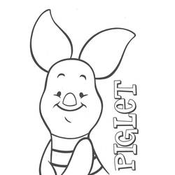 Dessin à colorier: Porcinet (Personnages de dessins animés) #209505 - Coloriages à Imprimer Gratuits