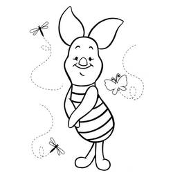 Dessin à colorier: Porcinet (Personnages de dessins animés) #209507 - Coloriages à Imprimer Gratuits
