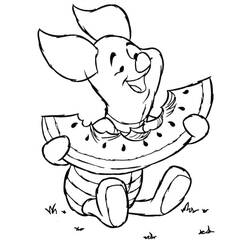 Dessin à colorier: Porcinet (Personnages de dessins animés) #209524 - Coloriages à Imprimer Gratuits