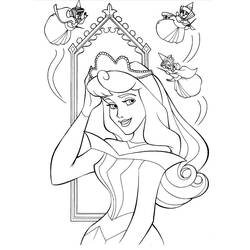 Dessin à colorier: Princesse Aurore (Personnages de dessins animés) #181909 - Coloriages à Imprimer Gratuits