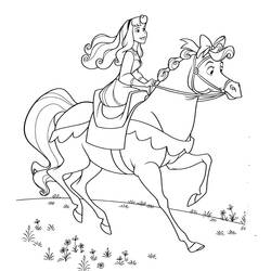 Dessin à colorier: Princesse Aurore (Personnages de dessins animés) #181913 - Coloriages à Imprimer Gratuits