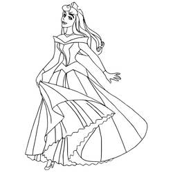 Dessin à colorier: Princesse Aurore (Personnages de dessins animés) #181914 - Coloriages à Imprimer Gratuits