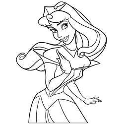 Dessin à colorier: Princesse Aurore (Personnages de dessins animés) #181918 - Coloriages à Imprimer Gratuits