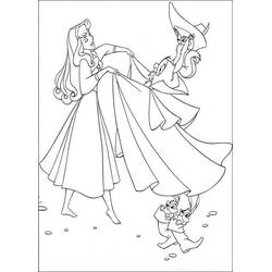 Dessin à colorier: Princesse Aurore (Personnages de dessins animés) #181921 - Coloriages à Imprimer Gratuits