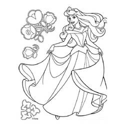 Dessin à colorier: Princesse Aurore (Personnages de dessins animés) #181922 - Coloriages à Imprimer Gratuits