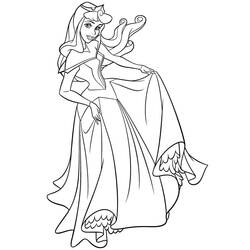 Dessin à colorier: Princesse Aurore (Personnages de dessins animés) #181926 - Coloriages à Imprimer Gratuits