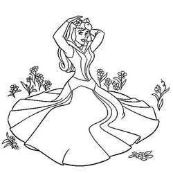 Dessin à colorier: Princesse Aurore (Personnages de dessins animés) #181932 - Coloriages à Imprimer Gratuits