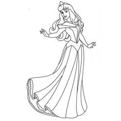 Dessin à colorier: Princesse Aurore (Personnages de dessins animés) #181933 - Coloriages à Imprimer Gratuits