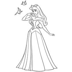 Dessin à colorier: Princesse Aurore (Personnages de dessins animés) #181934 - Coloriages à Imprimer Gratuits