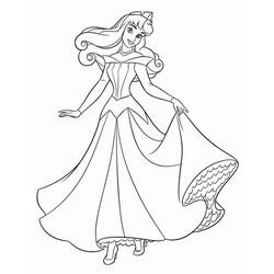 Dessin à colorier: Princesse Aurore (Personnages de dessins animés) #181935 - Coloriages à Imprimer Gratuits