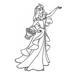 Dessin à colorier: Princesse Aurore (Personnages de dessins animés) #181936 - Coloriages à Imprimer Gratuits