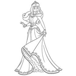 Dessin à colorier: Princesse Aurore (Personnages de dessins animés) #181937 - Coloriages à Imprimer Gratuits